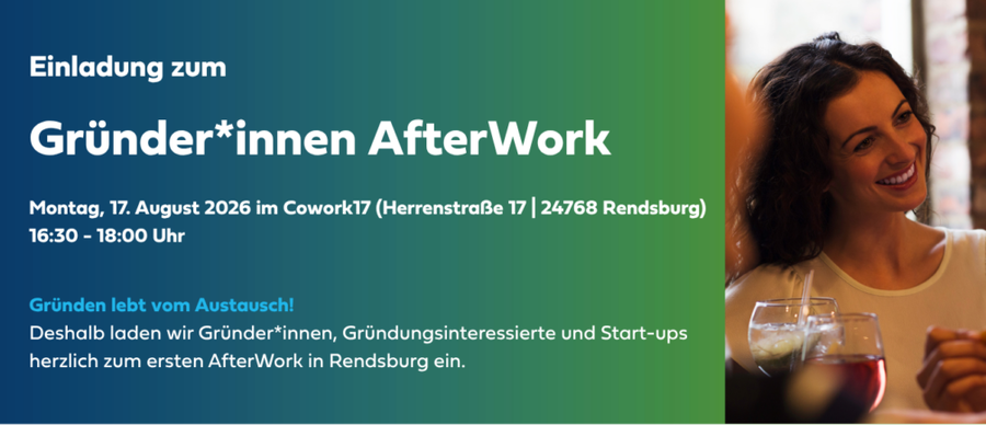 Werbeflyer für eine Veranstaltung der Kiel-Region.