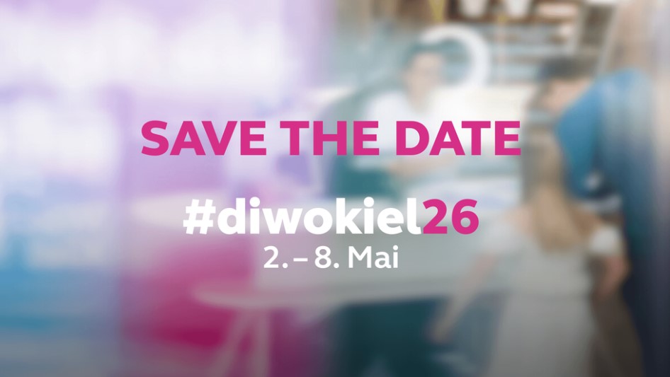 Schriftzug "Save the Date DiWo-Kiel 26"