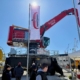 Ein Umschlagsgerät auf der Messe bauma in München.